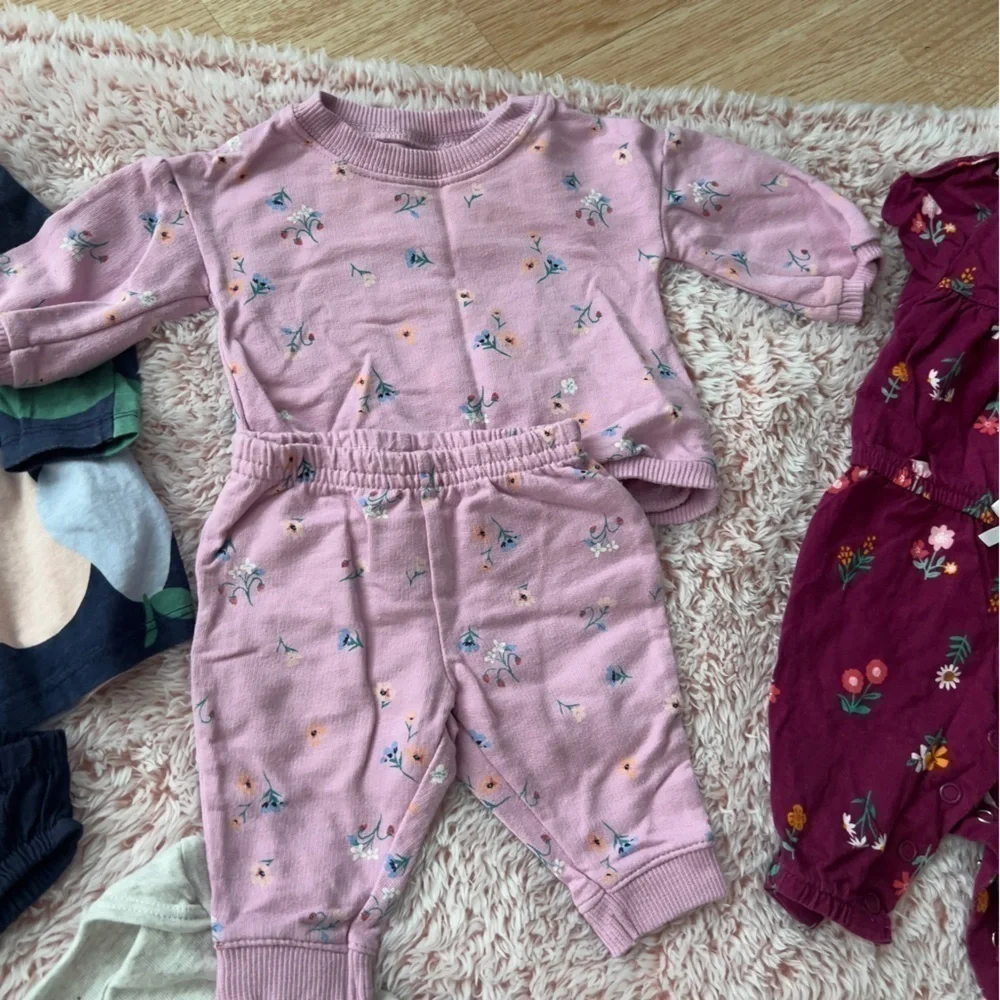 Bundle of Baby Girl Infant Newborn Tops Pants Jumpsuit Dress Diaper Cover